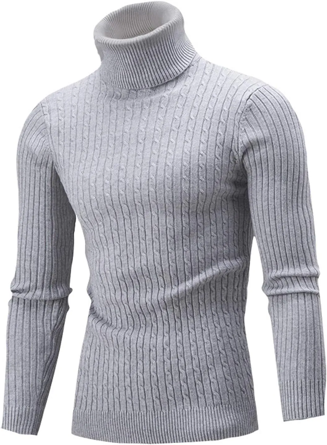 Womens Casual Turtleneck Oversized Knit Sweater Plus Size Winter Clothes Ribbed Knit Sweater Tops Cotton Jumper Blouse