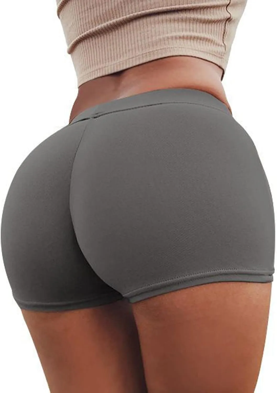 Womens Comfy Light Seamless Booty Scrunch Butt Shorts Basic Spandex Soft Biker Shorts Sports Gym Workout Hot Shorts