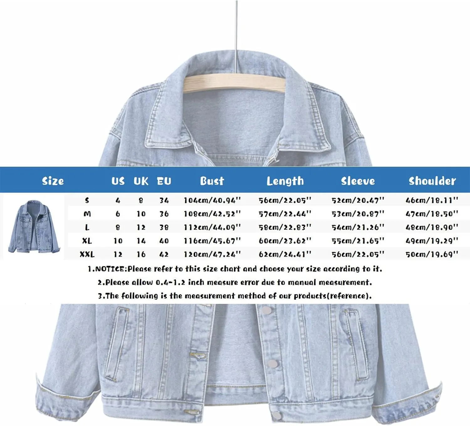 Women's Denim Jackets Womens Denim Jacket Relaxed Fit Casual Jean Trucker Jacket Jacket Women