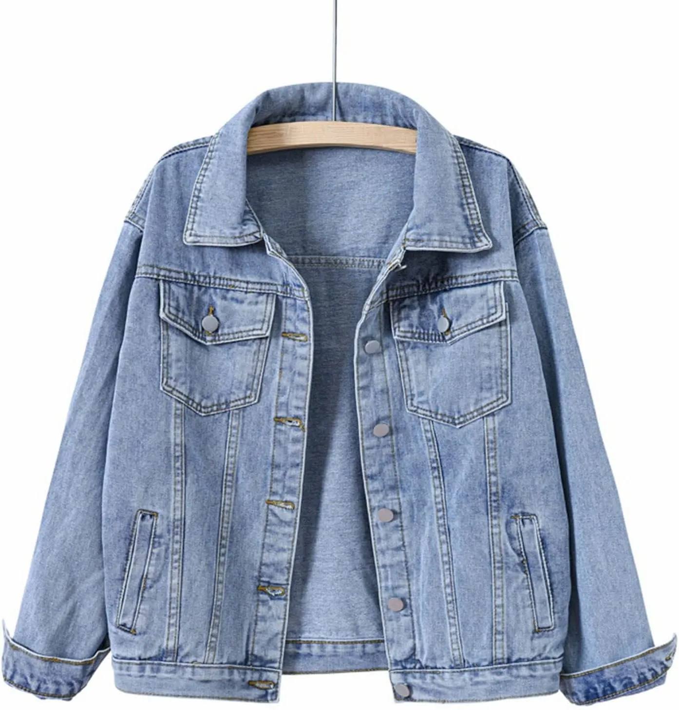 Women's Denim Jackets Womens Denim Jacket Relaxed Fit Casual Jean Trucker Jacket Jacket Women