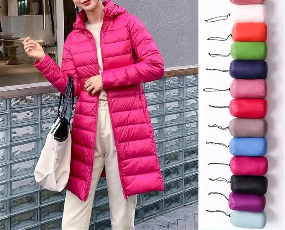 Women's Down Coat Thin Hat Detachable Jacket Spring Down Coat Jacket