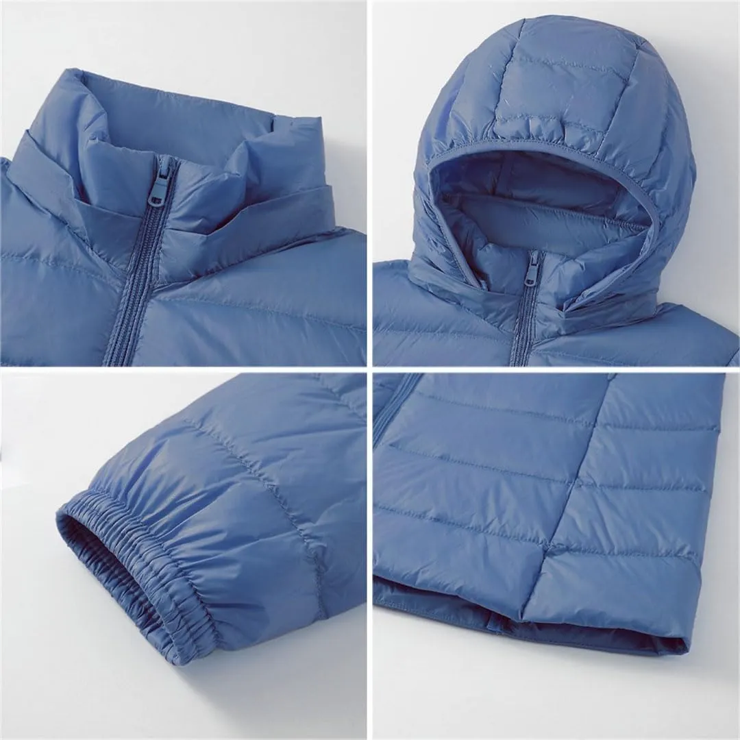 Women's Down Coat Thin Hat Detachable Jacket Spring Down Coat Jacket