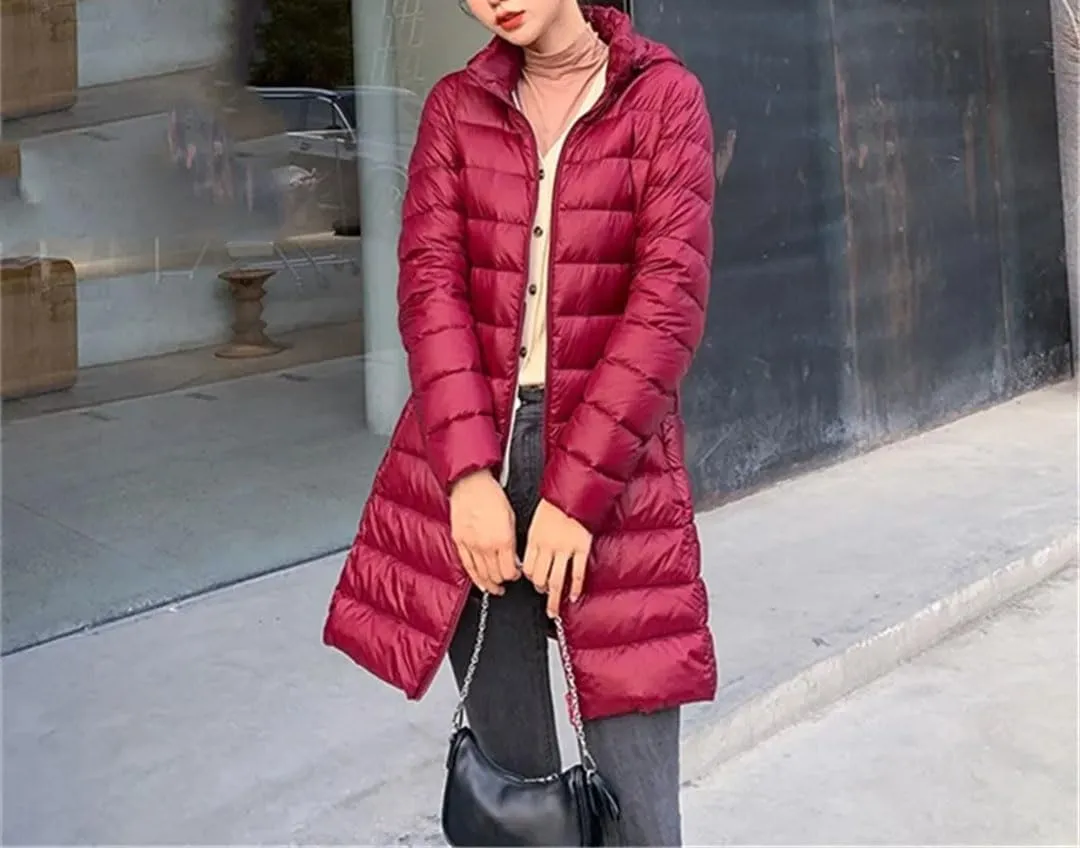 Women's Down Coat Thin Hat Detachable Jacket Spring Down Coat Jacket