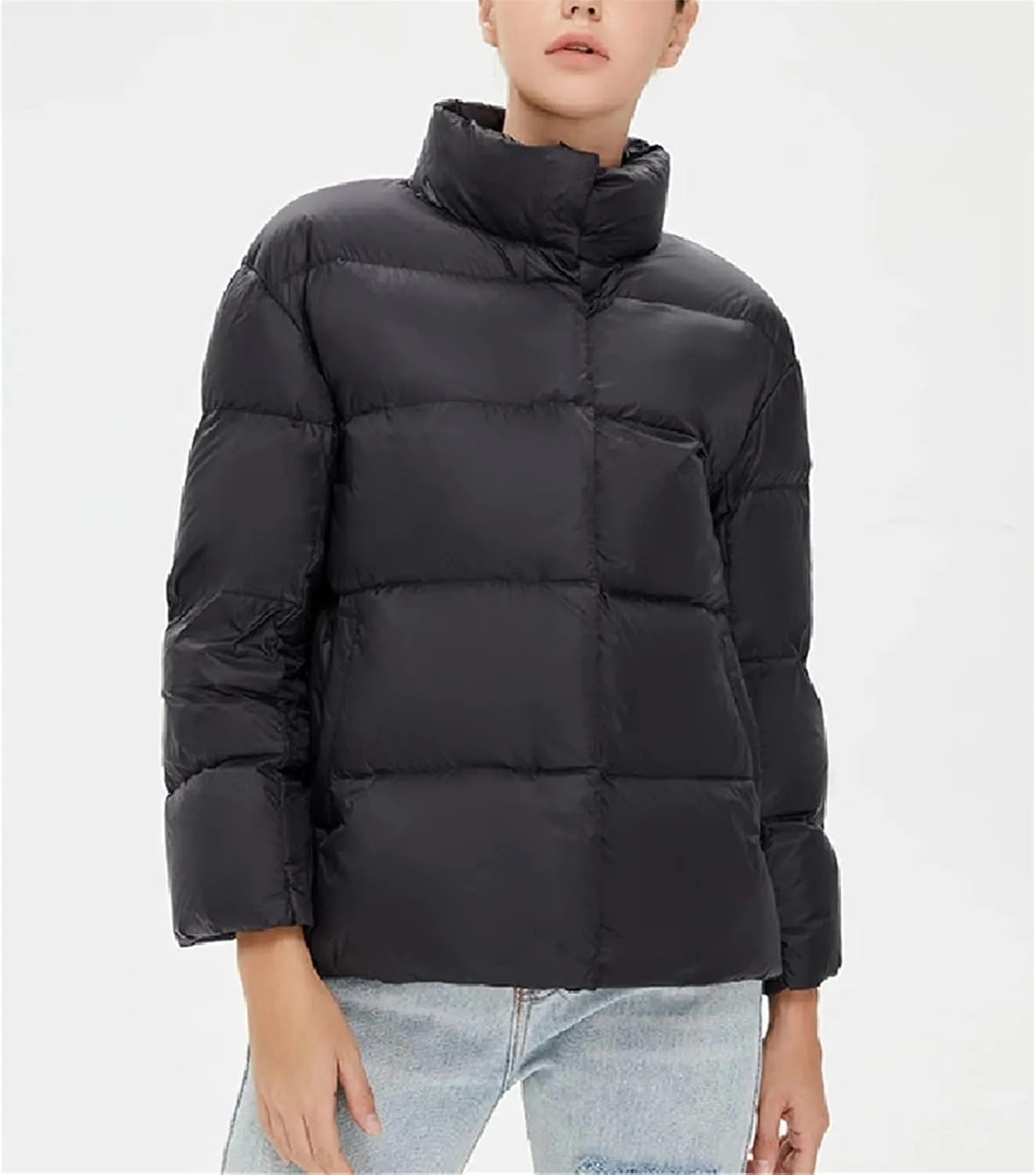 Women's Duck Down Down Jacket Fashion Short Thickened Warm Down Parka