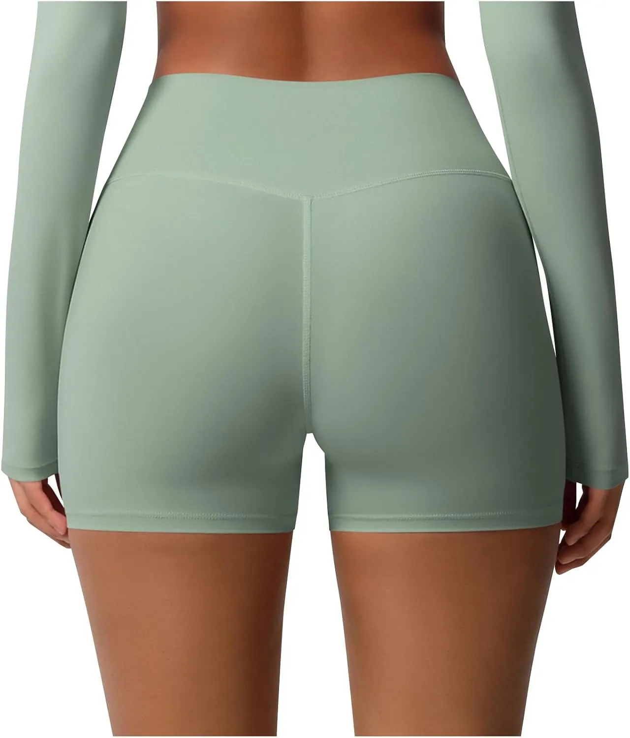 Womens Gym Workout Shorts Booty Lifting Bike High Waisted Tummy Control Scrunch High Waisted Yoga Shorts