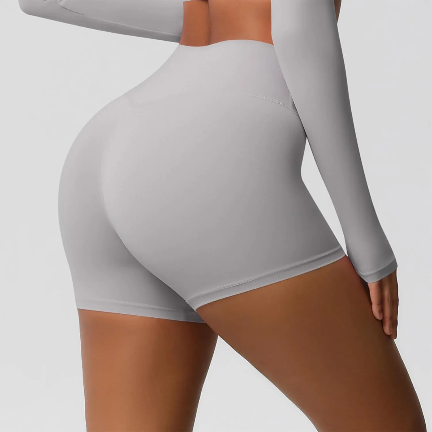 Womens Gym Workout Shorts Booty Lifting Bike High Waisted Tummy Control Scrunch High Waisted Yoga Shorts
