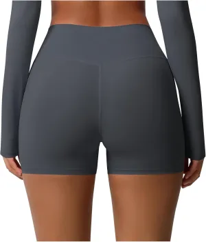 Womens Gym Workout Shorts Booty Lifting Bike High Waisted Tummy Control Scrunch High Waisted Yoga Shorts