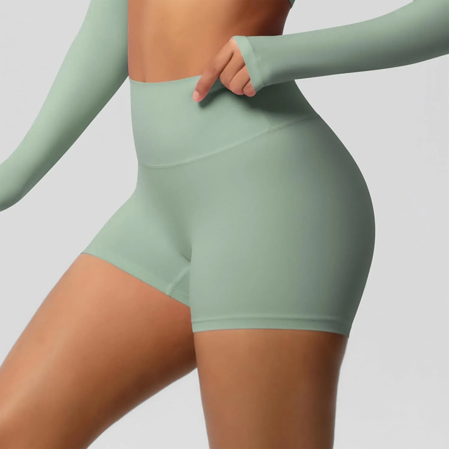 Womens Gym Workout Shorts Booty Lifting Bike High Waisted Tummy Control Scrunch High Waisted Yoga Shorts