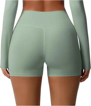 Womens Gym Workout Shorts Booty Lifting Bike High Waisted Tummy Control Scrunch High Waisted Yoga Shorts