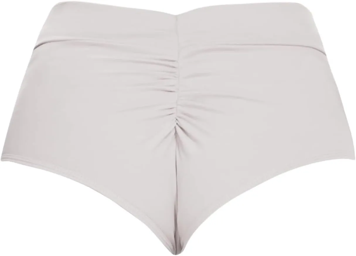 Women's High Waist Swimsuits Booty Shorts V Back Butt Lifting Cheeky Bikinis Bottoms Scrunch Gym Workout Hot Shorts