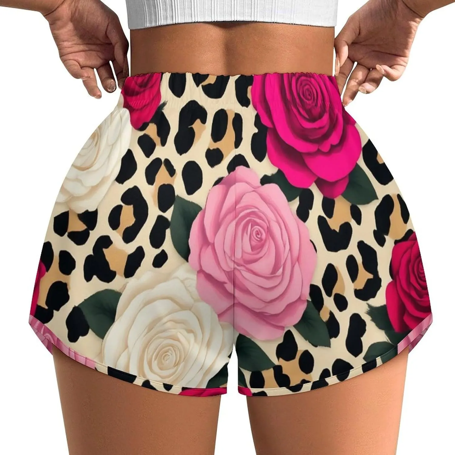 Women's High Waisted Running Shorts Casual Workout Shorts