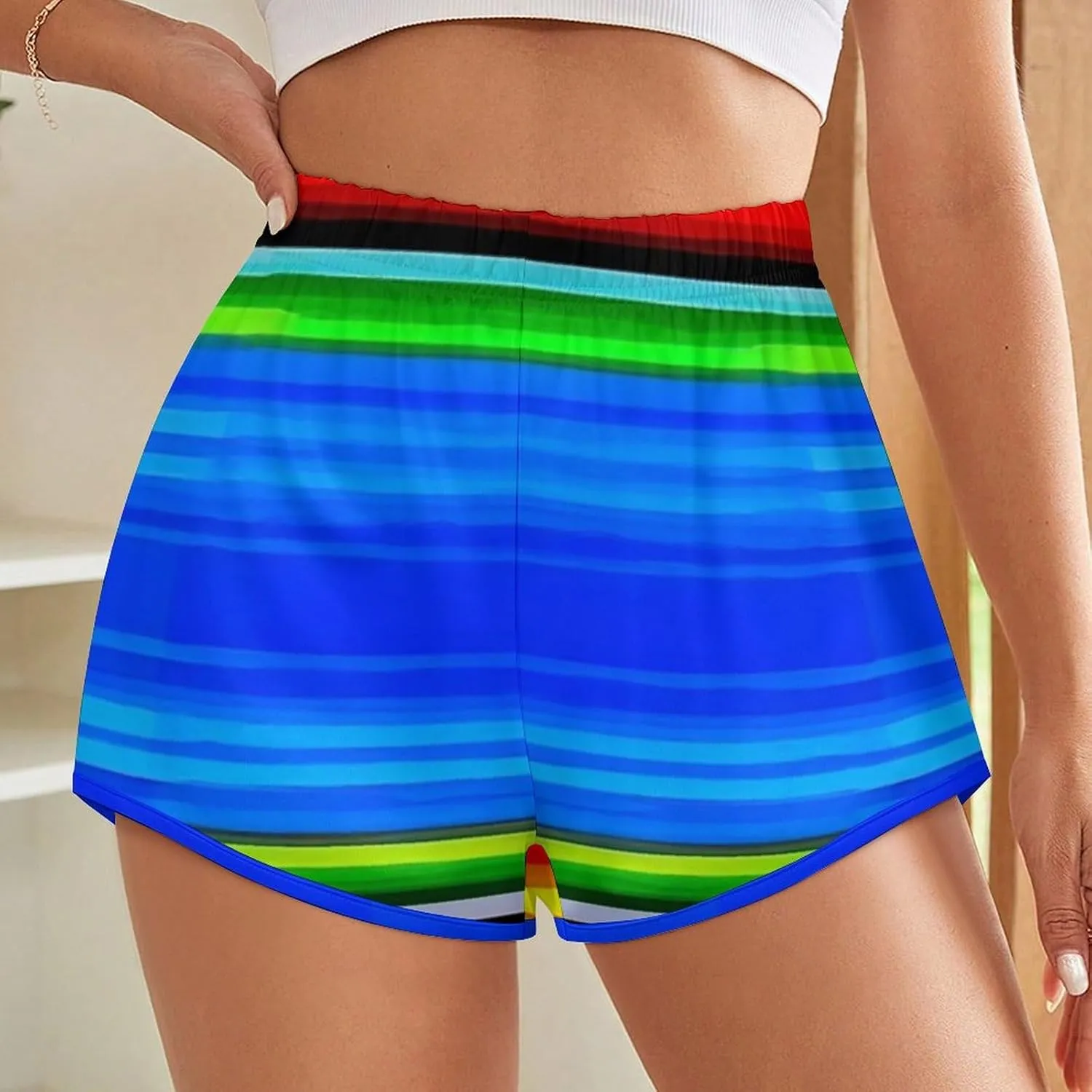 Women's High Waisted Running Shorts Casual Workout Shorts