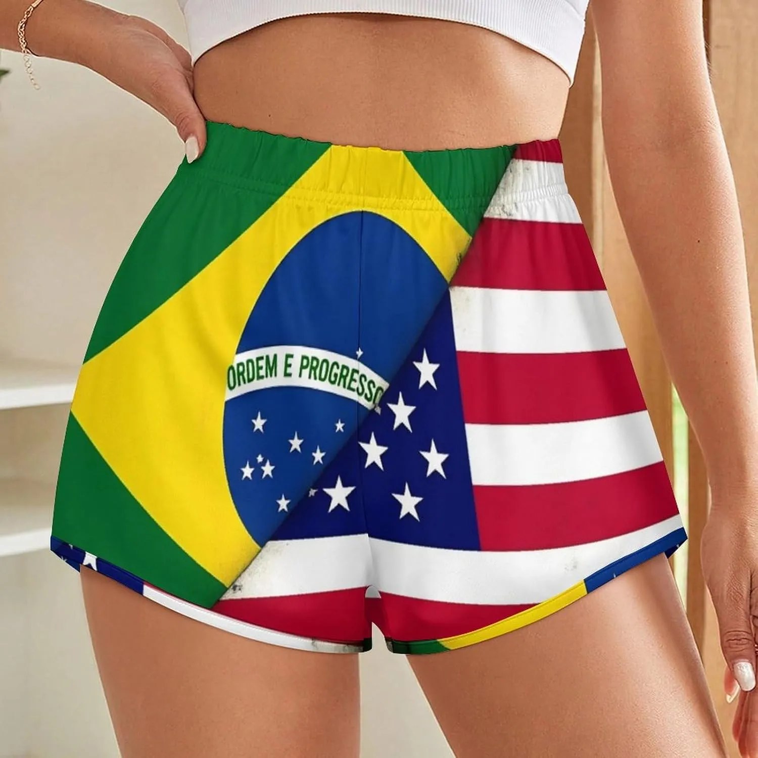 Women's High Waisted Running Shorts Casual Workout Shorts