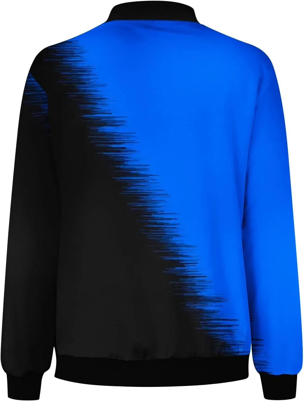 Womens Jacket Casual Zip Up Lightweight Coat Color Block Long Sleeve Coat Outerwear with Pocket 2024