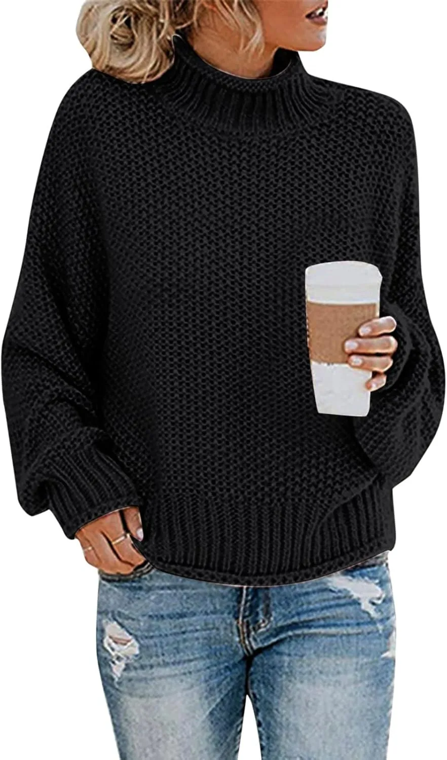 Women's Long Sleeve Cable Knit Cardigan Sweaters Fashion Casual Chunky Knit Sweaters Open Front Loose Outerwear Coat