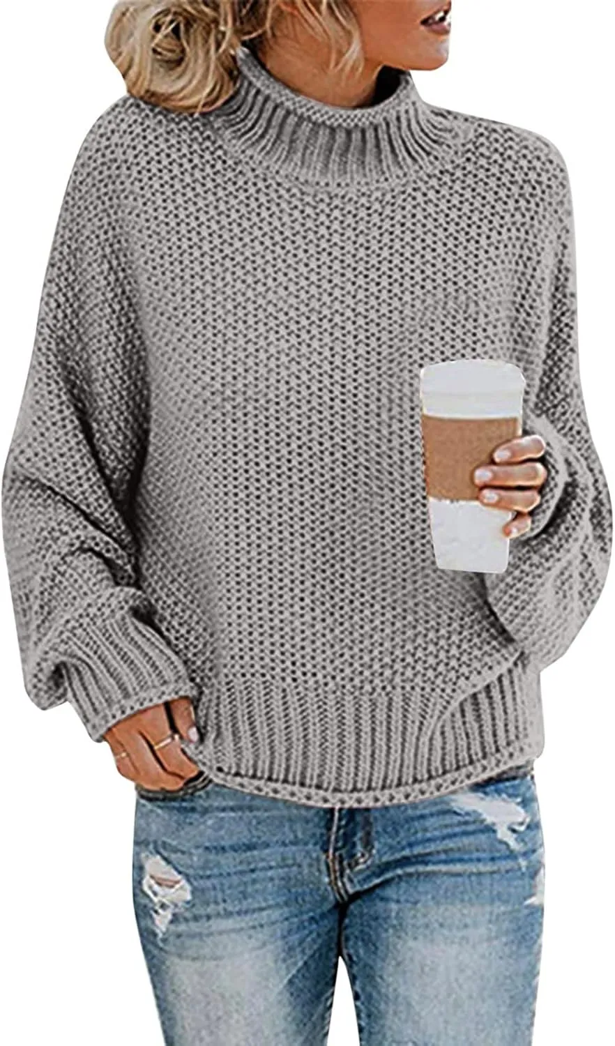 Women's Long Sleeve Cable Knit Cardigan Sweaters Fashion Casual Chunky Knit Sweaters Open Front Loose Outerwear Coat