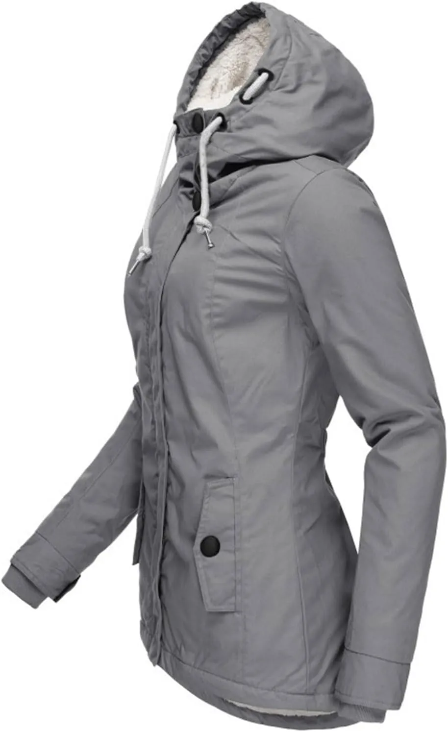 Women's Mid Length Down Coat Hooded Fleece Lined for Warmth & Comfort down 2024 Women Petite