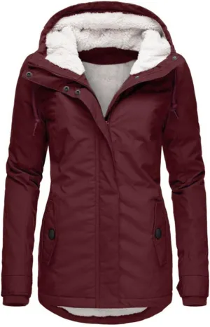 Women's Mid Length Down Coat Hooded Fleece Lined for Warmth & Comfort down 2024 Women Petite