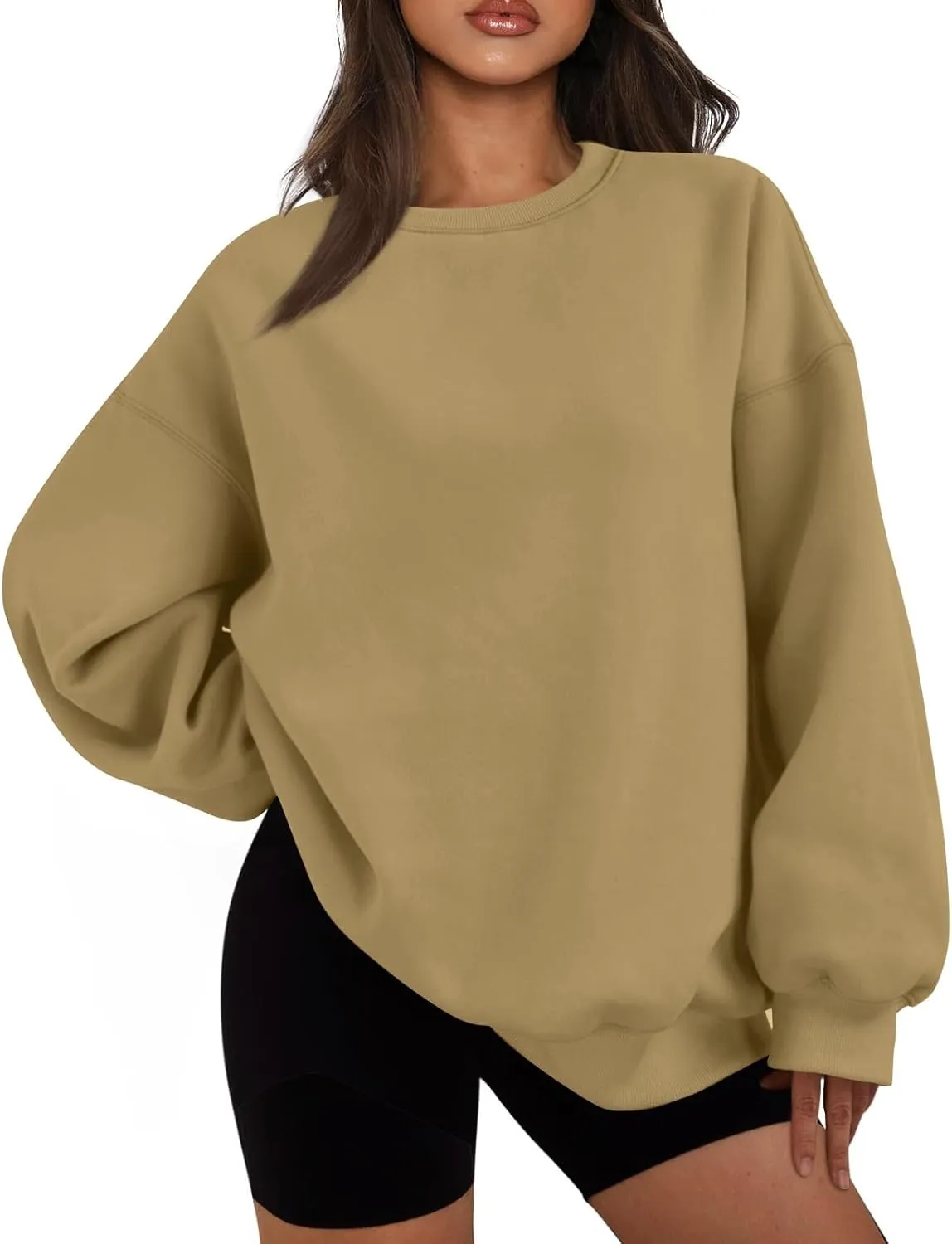 Womens Oversized Sweatshirts Crew Neck Pullover Sweaters Casual Comfy Fall Outfits Clothes 2024