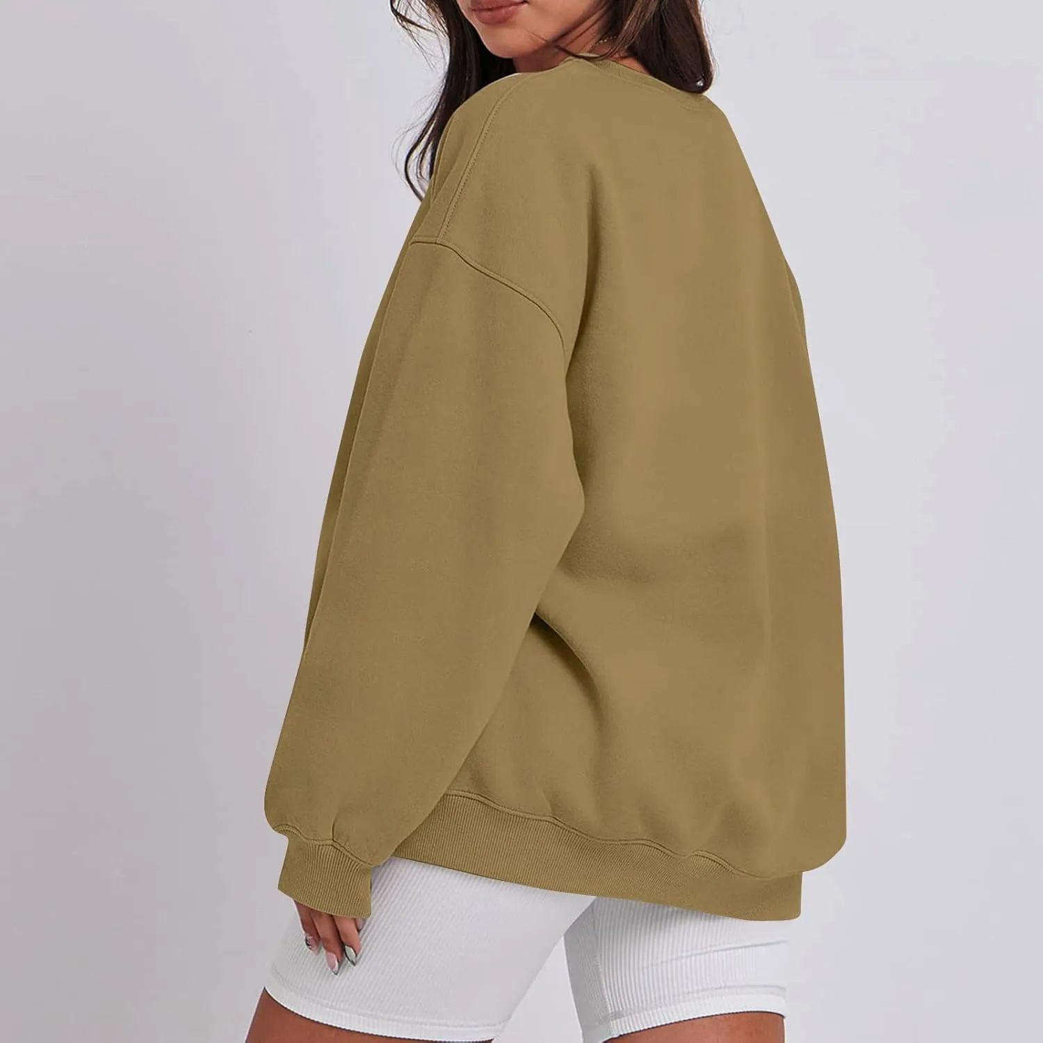 Womens Oversized Sweatshirts Crew Neck Pullover Sweaters Casual Comfy Fall Outfits Clothes 2024