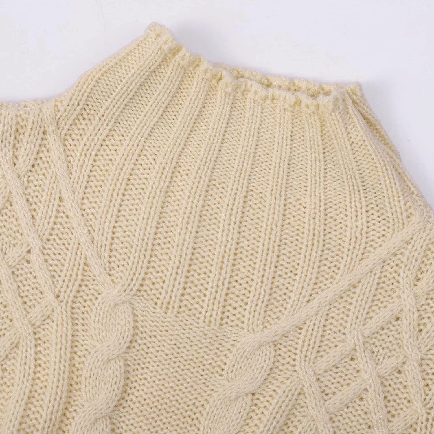 Women's Oversized Turtleneck Knitted Wool Knit Bottom Female Long Sleeve Thick Loose Pullover Sweater Dress Fall