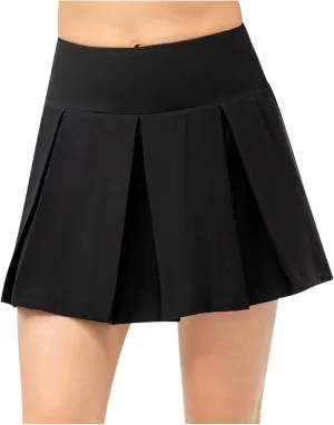 Women's Plaid Shorts Pleated High Waisted Mini Skirts Shorts Running Workout Daily Lounge Comfy Fitted Shorts