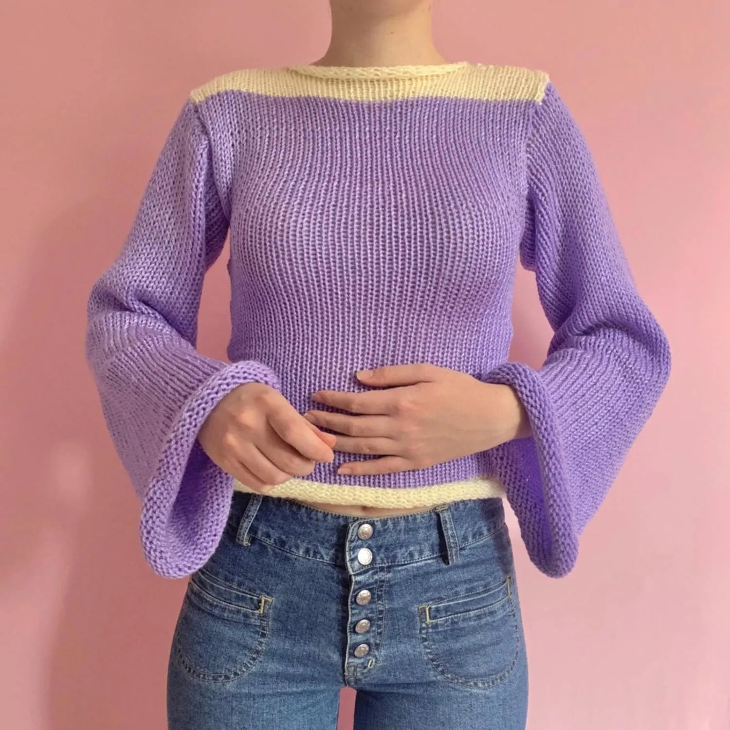 Womens Plus Size Sweater Round Neck Knit Loose Large Rainbow Sweater Female Fall Fuzzy Knit Warm Pullover Sweater