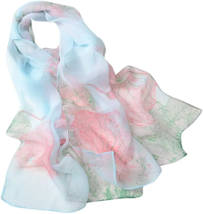Womens Scarf Silk Scarf For Women Fashion Women Printing Long Soft Wrap Scarf Ladies Shawl Scarves For Women Gifts