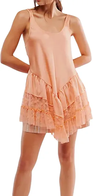 Women's Sexy Lace Flowy Mini Dress Scoop Neck Sleeveless Backless Ruffle Short Dress Y2k Slip Dress Nightgown