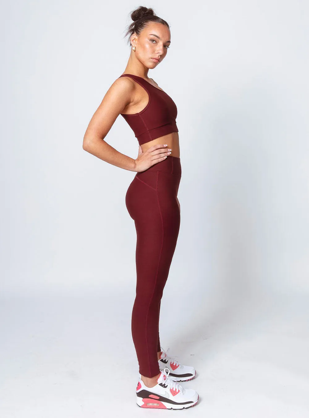 Women's Studio Tights Maroon