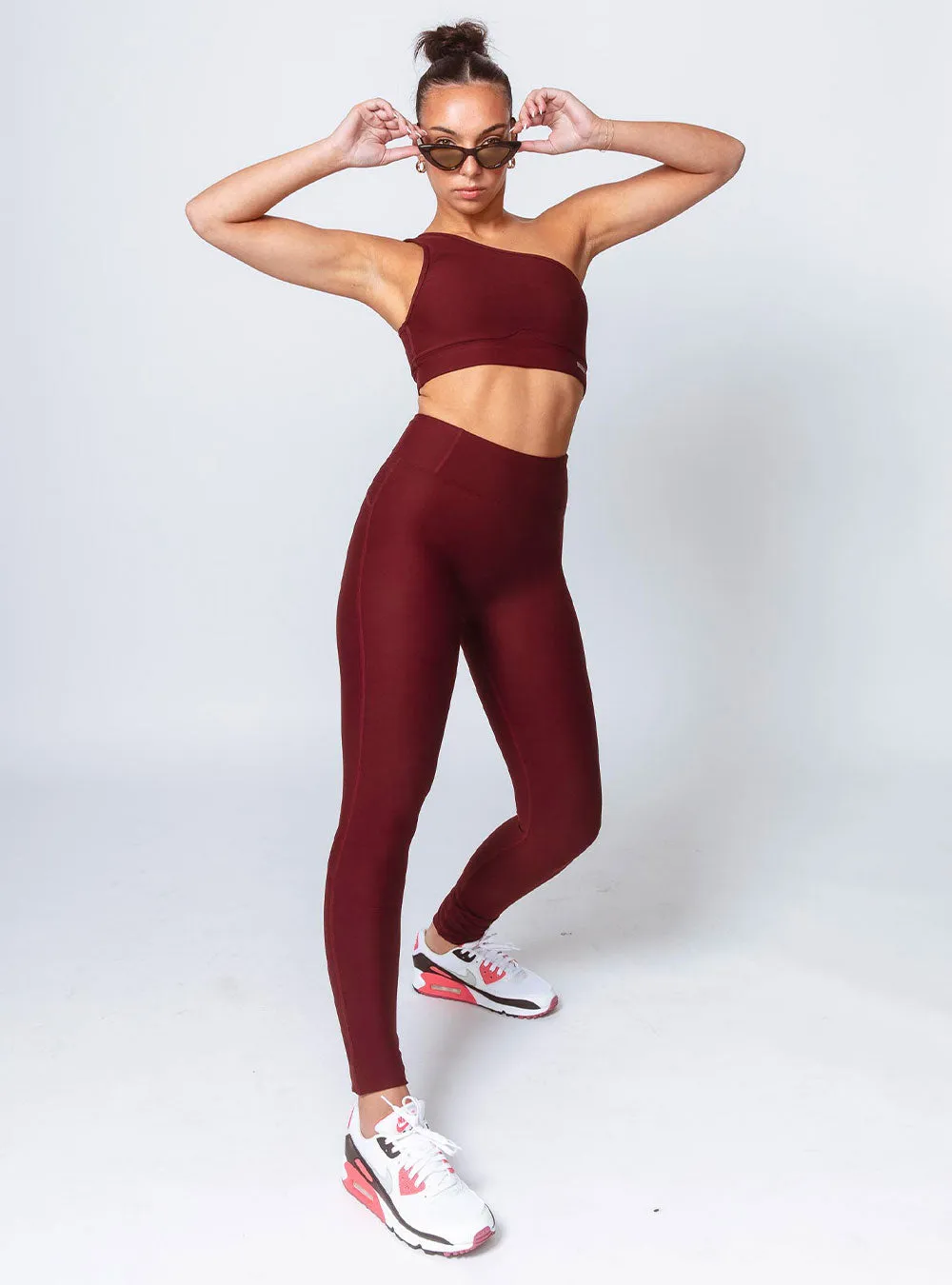 Women's Studio Tights Maroon