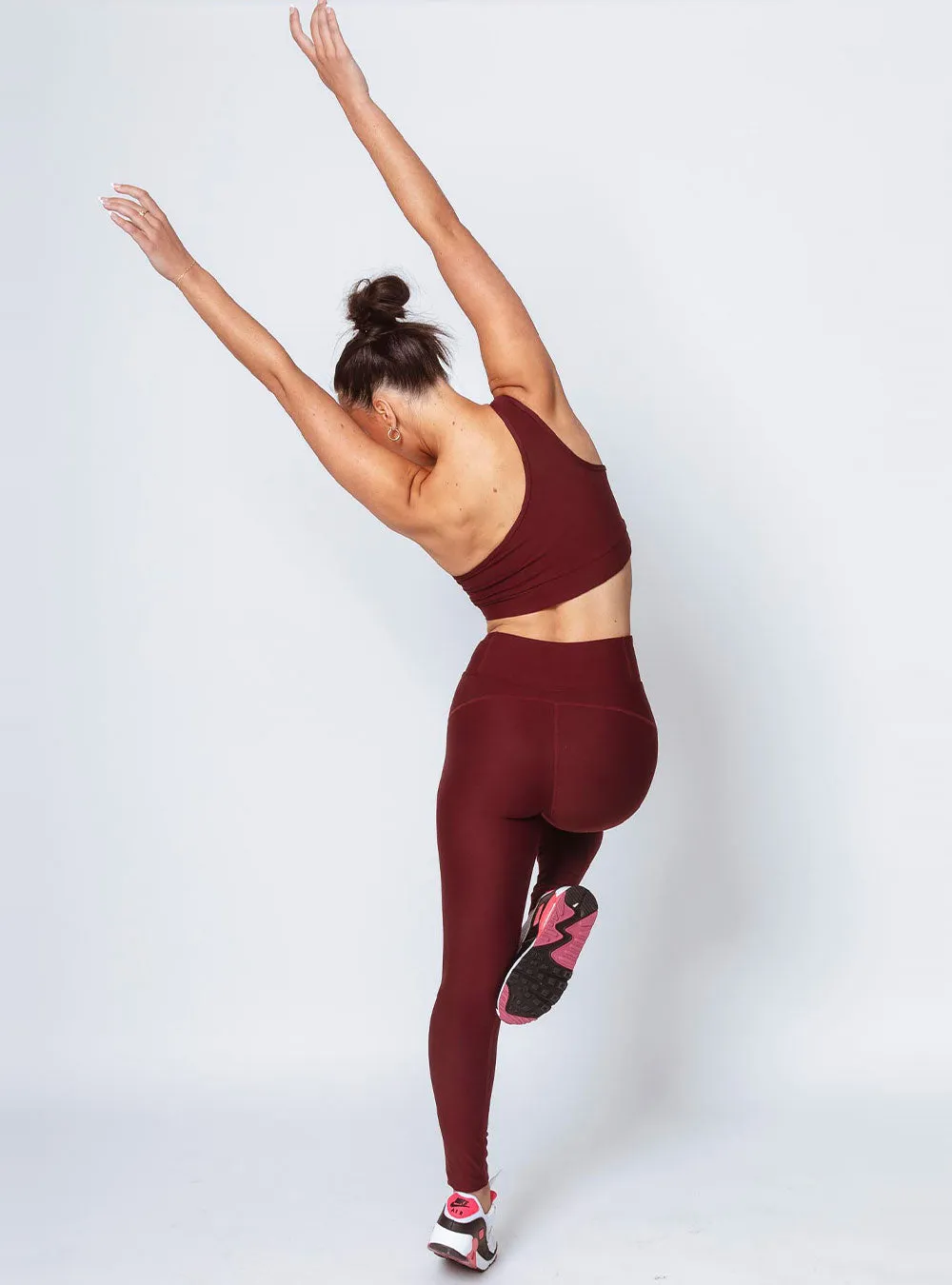 Women's Studio Tights Maroon