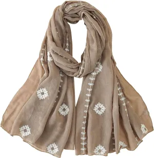 Women's Summer Scarfs Lightweight Large Long Shawl Linen Beach Wrap Plain Scarf Sunscreen Shawl Wrap Scarves