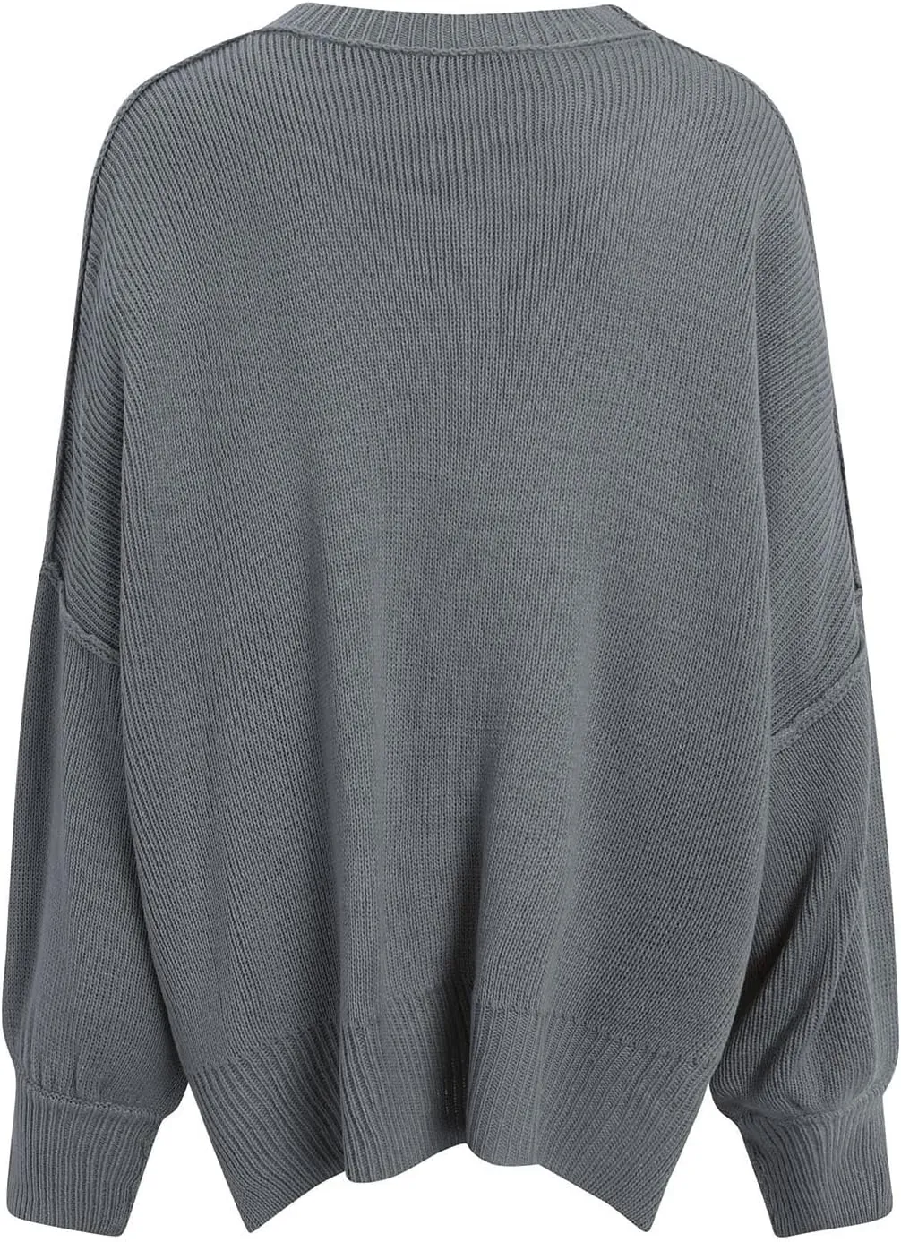 Womens Sweaters Chunky Knit Solid Color Crew Neck Long Sleeve Casual Lightweight Soft Jumper Tops