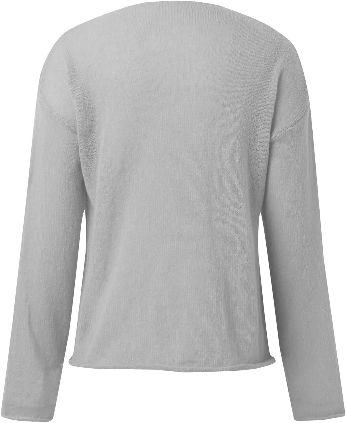 Women's Sweaters Chunky Knit Solid Color V Neck Long Sleeve Soft Casual Lightweight Pullover Tops