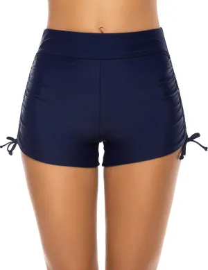 Women's Swim Shorts High Waisted Bathing Suit Bottoms Swimsuit Boy Shorts Swimwear Bikini Board Shorts