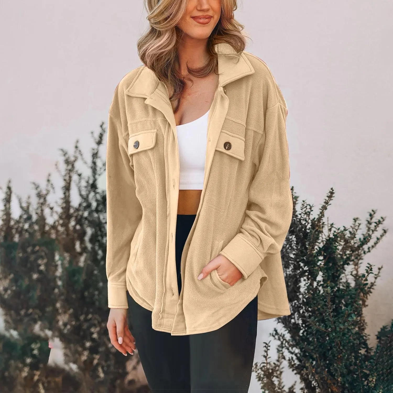 Womens Trench Coat Single Breasted Trench Coats Notch Collar Jacket Loose Fit Pea Coat Winter Jacket with Cheat Pockets