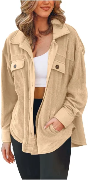 Womens Trench Coat Single Breasted Trench Coats Notch Collar Jacket Loose Fit Pea Coat Winter Jacket with Cheat Pockets