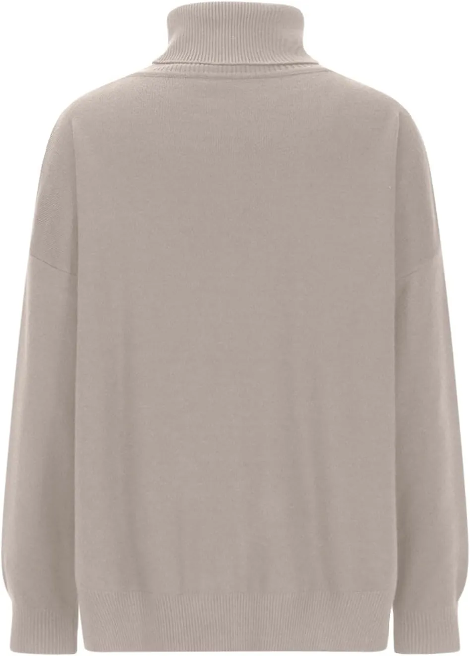 Women's Turtleneck Oversized Sweaters 2024 Fall Casual Loose Long Sleeve Split Hem Tunic Pullover Sweater Knit Tops