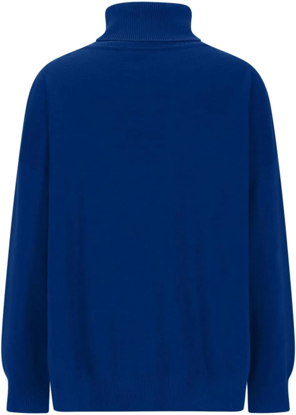 Women's Turtleneck Oversized Sweaters 2024 Fall Casual Loose Long Sleeve Split Hem Tunic Pullover Sweater Knit Tops