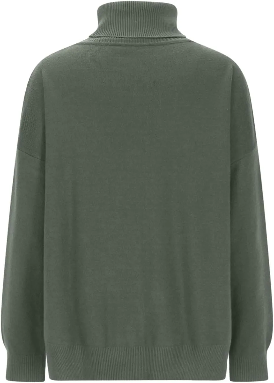 Women's Turtleneck Oversized Sweaters 2024 Fall Casual Loose Long Sleeve Split Hem Tunic Pullover Sweater Knit Tops