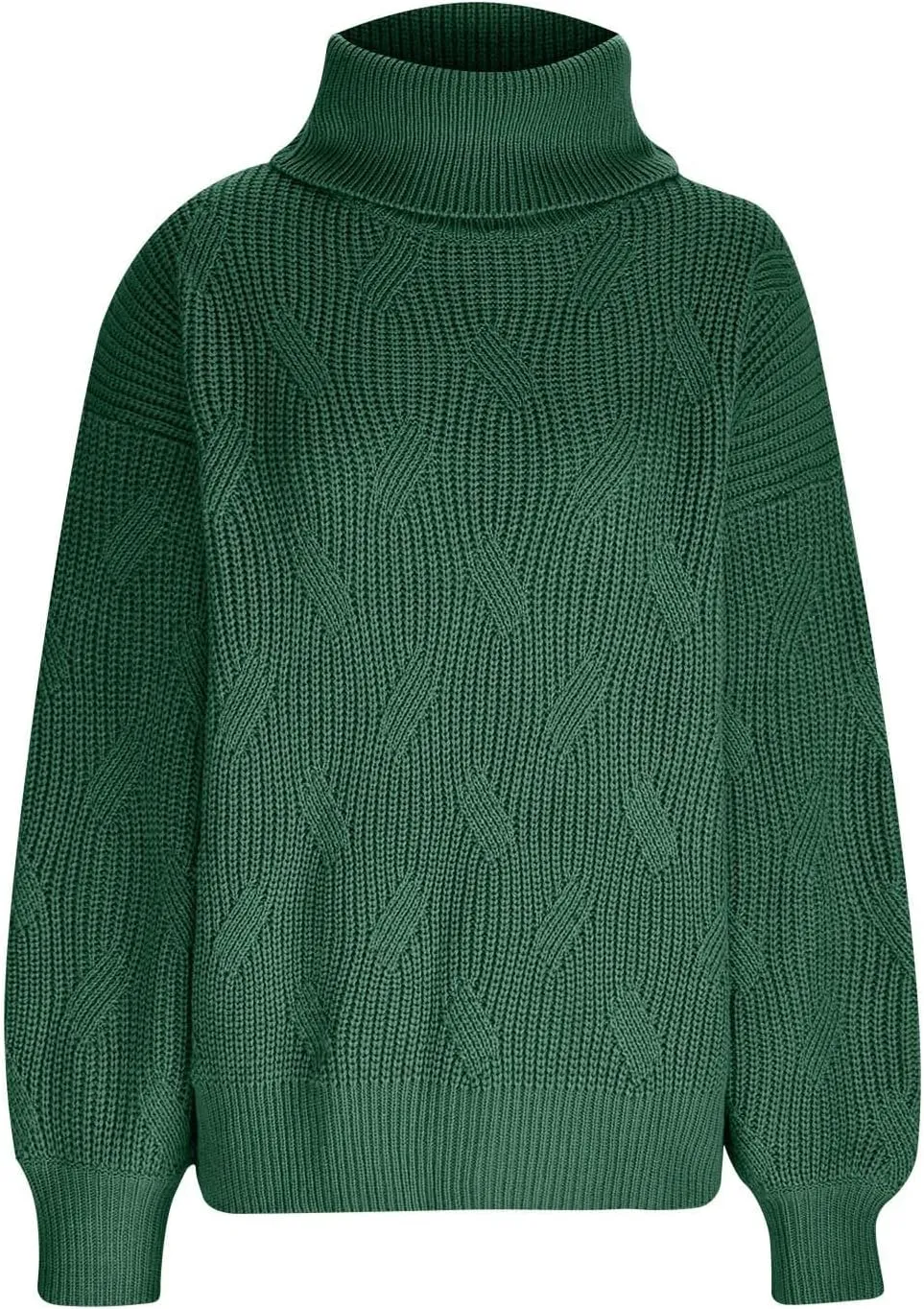 Womens Turtleneck Oversized Sweaters Chunky Long Sleeve Loose Casual Pullover 2023 Fashion Slouchy Knit Jumper Tops