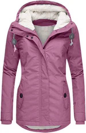 Women's Winter Coats Plus Size Warm Sherpa Lined Quilted Jackets Hooded Long Puffer Parkas Thicken Jacket with Pocket