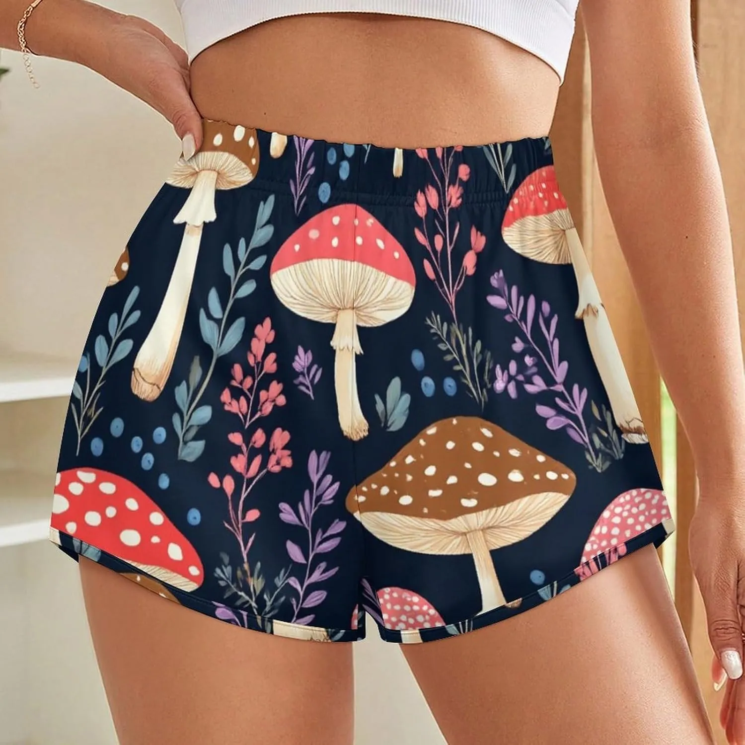 Women's Workout Shorts Athletic Running High Waisted Gym Shorts