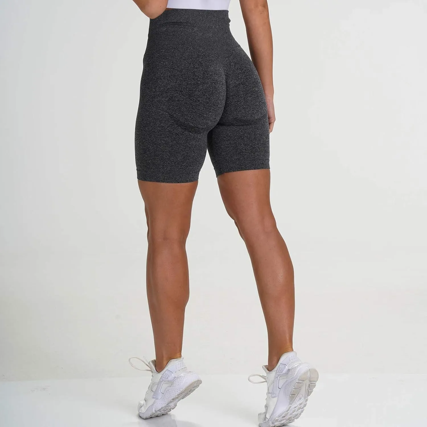 Womens Yoga Shorts High Waist Tummy Control Butt Lifting Short Leggings Athletic Gym Yoga Pants with Pockets