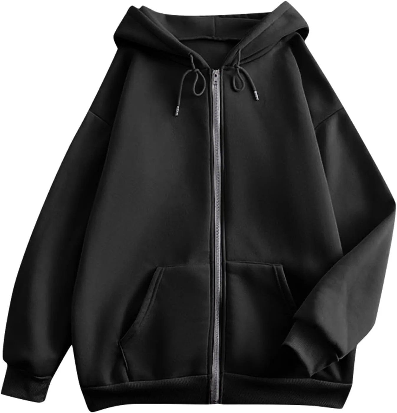 Womens Zip Up Hoodies Trendy Drawstring Hooded Sweatshirts Casual 2025 Fall Winter Jackets with Pockets