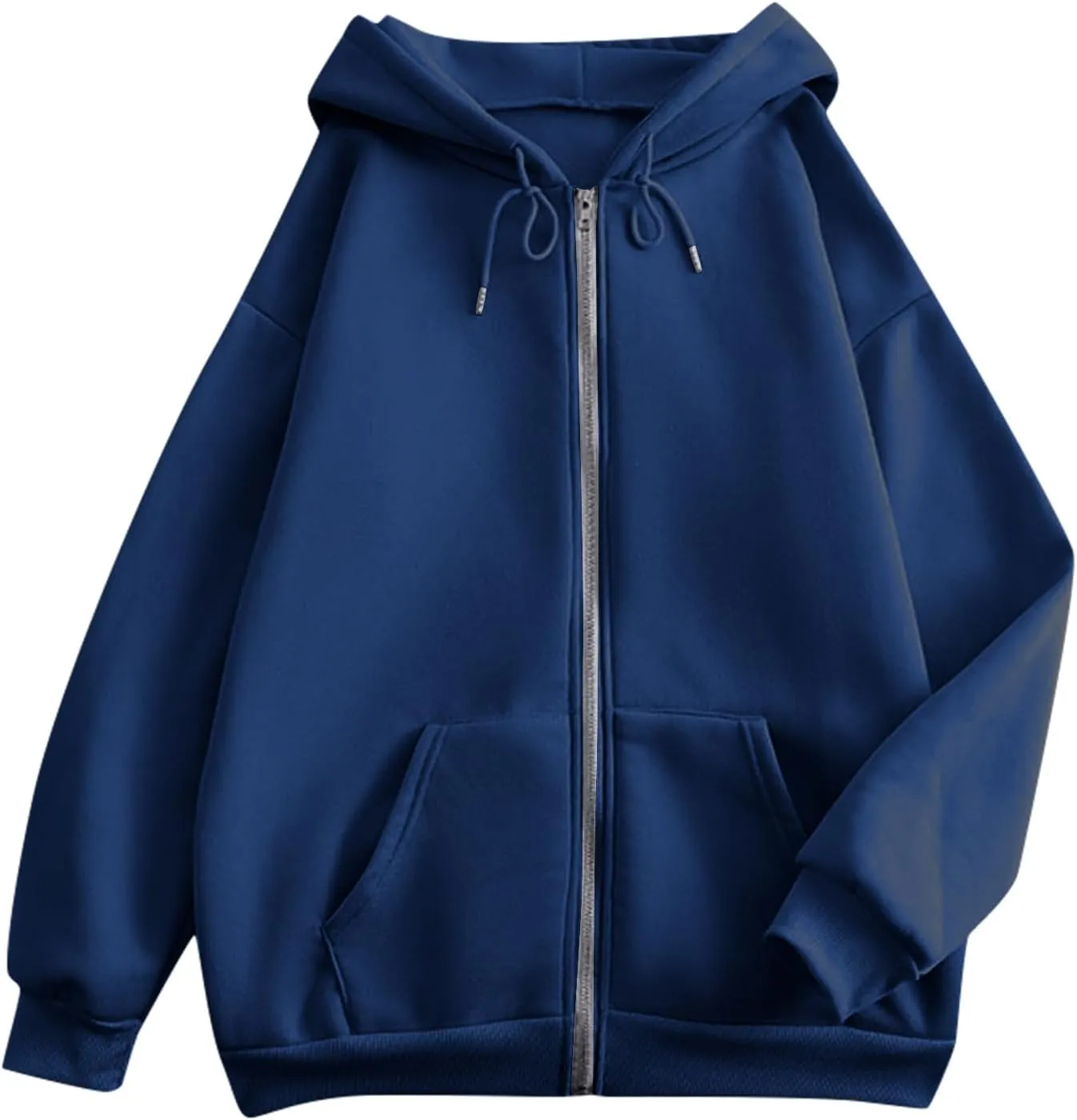 Womens Zip Up Hoodies Trendy Drawstring Hooded Sweatshirts Casual 2025 Fall Winter Jackets with Pockets