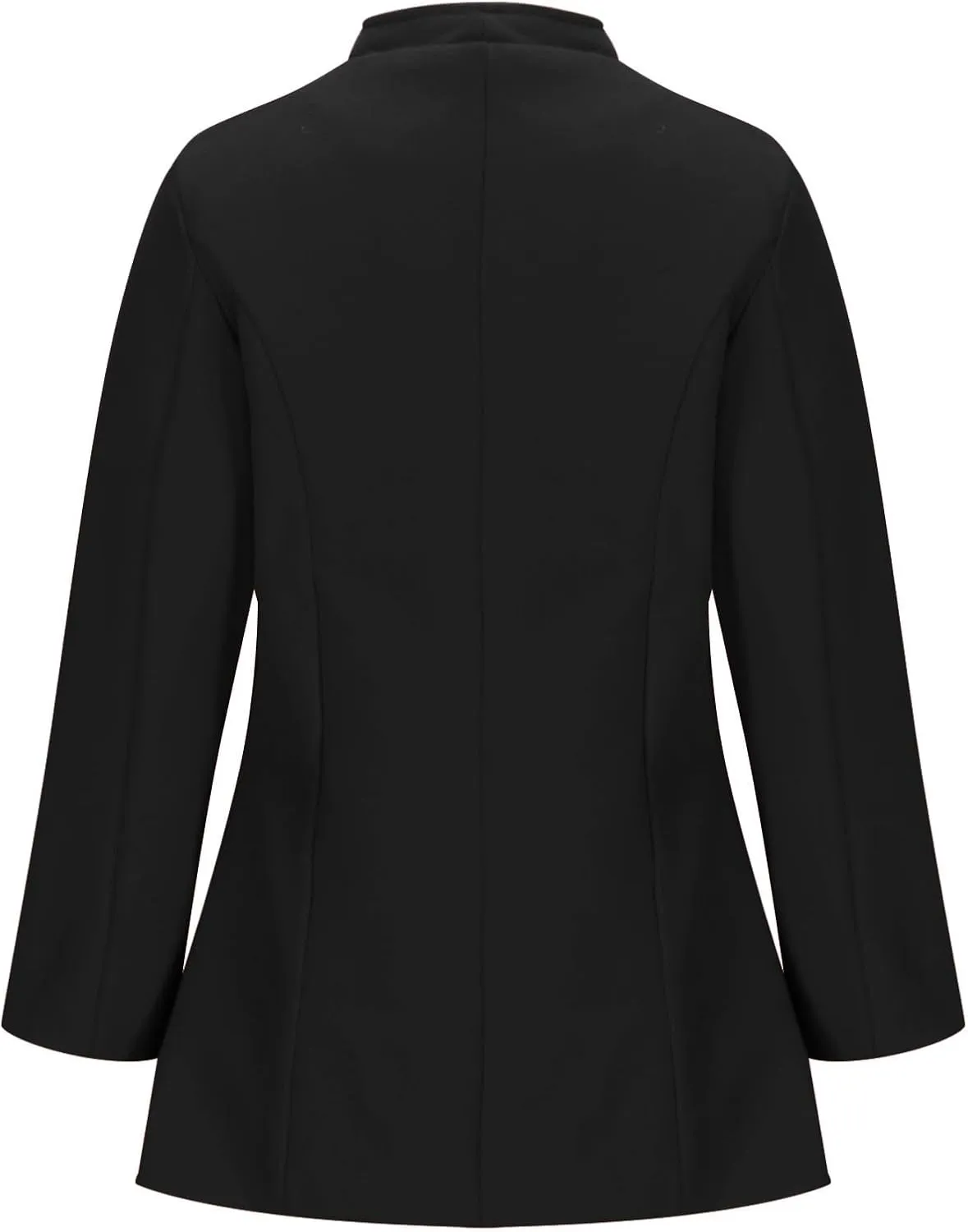 Wool Trench Coat Women Single Breasted Pea Coat Notch Collar Blazer Casual Work Jacket Plus Size Fall Winter Jackets