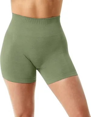 Workout Shorts Women Seamless Scrunch Butt Lifting High Waisted Tummy Control Yoga Gym Shorts