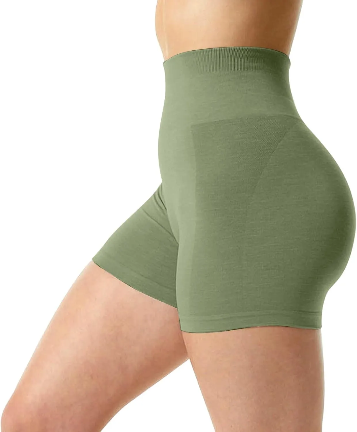 Workout Shorts Women Seamless Scrunch Butt Lifting High Waisted Tummy Control Yoga Gym Shorts